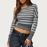 Marniee Striped Off Shoulder Top