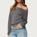 Nannie Off Shoulder Oversized Top