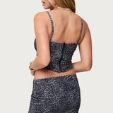 Edin Leopard Print Mesh Bra Top