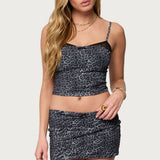 Edin Leopard Print Mesh Bra Top