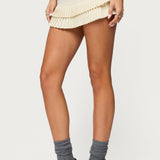 Double Pleated Mini Skort