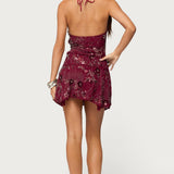 Adria Bead & Sequin Mini Dress