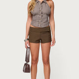 Karla Pleated Tailored Micro Shorts