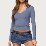 Moreen Ribbed Long Sleeve T Shirt