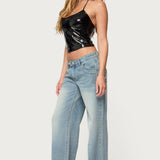 Vikki Vinyl Halter Top