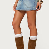 Tory Western Denim Mini Skirt