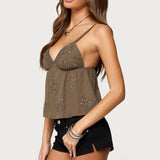 Raia Beaded Babydoll Top