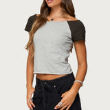 Liva Contrast Raglan T Shirt