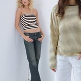 Extra Low Rise Flare Jeans in Dirty Green