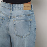 High Rise Barrel Jean in Bleu