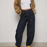 High Rise Barrel Jean in Indigo