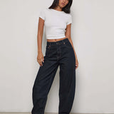 High Rise Barrel Jean in Indigo