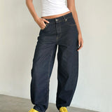 High Rise Barrel Jean in Indigo