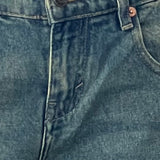 Low Rise Parallel Jeans in Vintage Blue Green