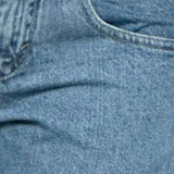 Low Rise Parallel Jeans in Blue Stone