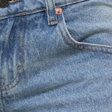 Low Rise Parallel Jeans In Bright Blue Used