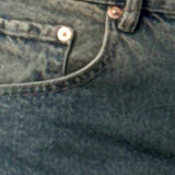 Low Rise Parallel Jeans in Brown Blue Acid