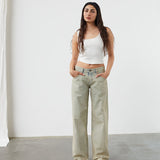 Low Rise Parallel Jeans in Desert Sand Wash