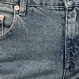 Low Rise Parallel Jeans in Extreme Blue Green