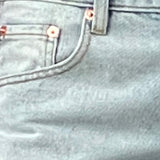 Low Rise Parallel Jeans In Extreme Light Wash Blue