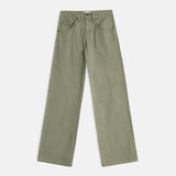 Low Rise Parallel Jeans in Fern Green
