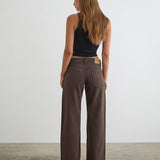 Low Rise Parallel Jeans in Dark Chocolate