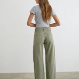 Low Rise Parallel Jeans in Fern Green
