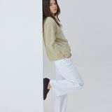 Low Rise Parallel Jeans in True White