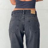 Low Rise Parallel Jeans in Vintage Black