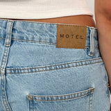 Low Rise Parallel Jeans in Light Wash Blue