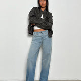 Low Rise Parallel Jeans in Vintage Bleach