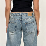 Low Rise Parallel Jeans in Vintage Blue Wash