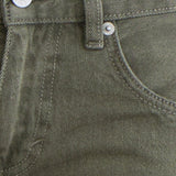 Low Rise Roomy Jeans in Olivine