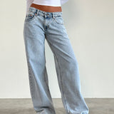 Low Rise Roomy Jeans in 80's Light Wash Blue