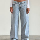 Low Rise Roomy Jeans in 80's Light Wash Blue