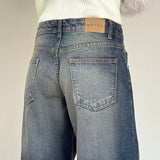 Roomy Extra Wide Low Rise Jeans in Amber Wash