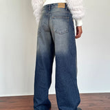 Roomy Extra Wide Low Rise Jeans in Amber Wash