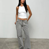 Low Rise Roomy Jeans in Bleach Grey