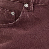 Low Rise Roomy Jeans in Burgundy
