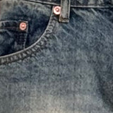 Roomy Extra Wide Low Rise Jeans in Dirty Blue