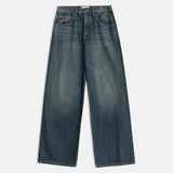 Low Rise Roomy Jeans in Dirty Green