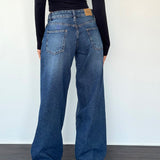 Roomy Extra Wide Low Rise Jean in College Blue