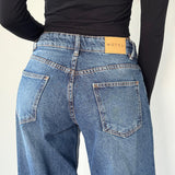 Roomy Extra Wide Low Rise Jean in College Blue