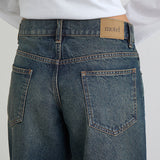 Low Rise Roomy Jeans in Dirty Green