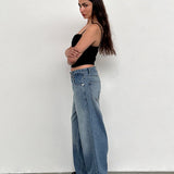 Roomy Extra Wide Low Rise Jeans in Powder Blue