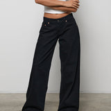 Low Rise Roomy Jeans in Rinse Black