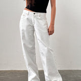 Low Rise Roomy Jeans in True White