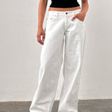 Low Rise Roomy Jeans in True White
