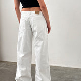 Low Rise Roomy Jeans in True White