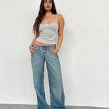 Low Rise Roomy Jeans in Vintage Bleach